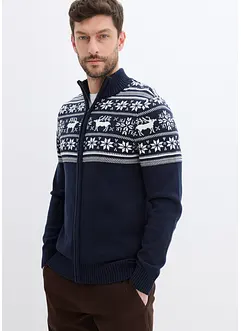 Hudvänlig lusemönstrad cardigan i ren bomull, bonprix