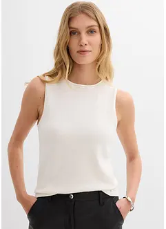 Stickat linne av ren bomull, bonprix