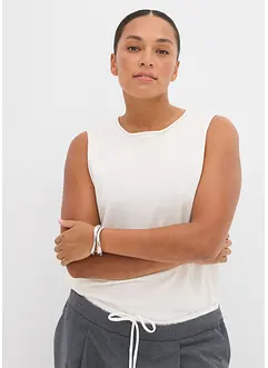 Stickat linne av ren bomull, bonprix