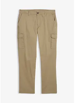 Stretchig termocargobyxa, normal passform, raka ben, bonprix