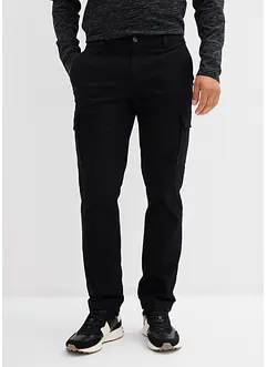 Stretchig termocargobyxa, normal passform, raka ben, bonprix