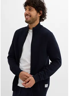 Cardigan med ståkrage i återvunnet material, bonprix