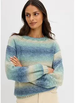 Grovstickad tröja av mjuk yllemix, bonprix