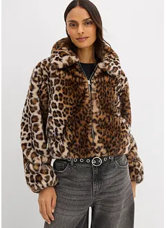 Oversizejacka i pälsimitation, bonprix