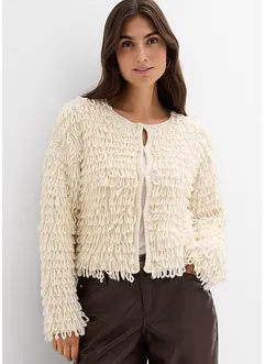 Cardigan i lurvigt material, bonprix