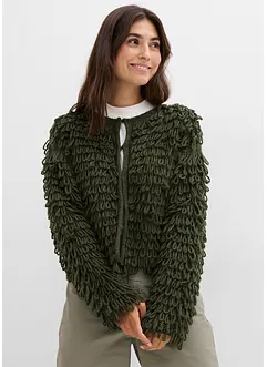Cardigan i lurvigt material, bonprix