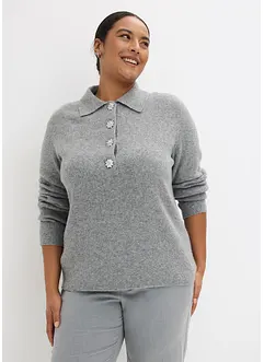 Tröja med snygg krage, bonprix