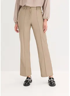 Byxa i skinnimitation med stråveck, raka ben, bonprix