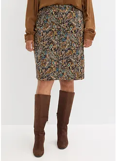 Stretchig kjol i bomullsmix, bonprix