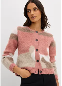 Mönstrad cardigan med knappar, bonprix
