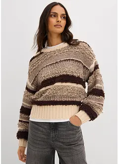 Stickad tröja i oversizemodell, bonprix