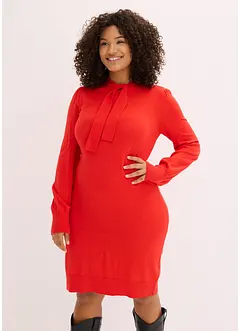 Stickad klänning i mjuk viskosmix, bonprix