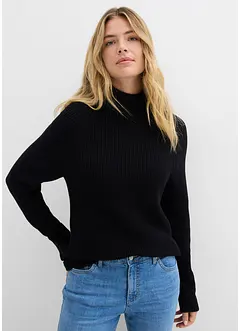 Finstickad tröja av ekologisk bomull, bonprix