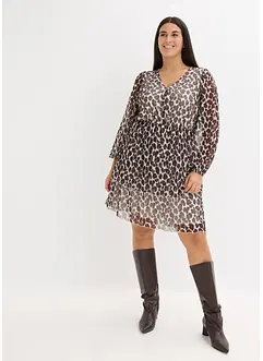 Tunikaklänning av mjuk mesh, bonprix