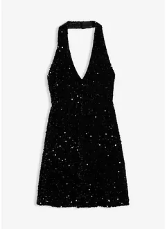 Paljettklänning med halterneck, bonprix