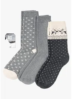 Termostrumpor (3-pack), med ekologisk bomull, bonprix