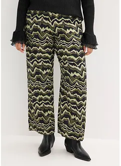 Palazzobyxa i tunn viskoskräpp, bonprix