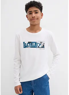 Långärmad T-shirt i ren ekologisk bomull (2-pack), bonprix