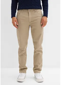 Stretchig byxa med värmande flanellfoder, normal passform, raka ben, bonprix