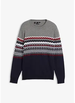 Lusemönstrad tröja med bomull, bonprix