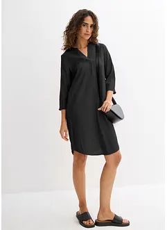 Tunikaklänning i böljande viskosmix med struktur, bonprix