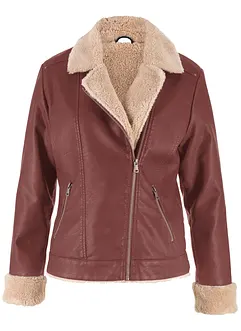 Jacka i skinnimititation, fodrad, bonprix