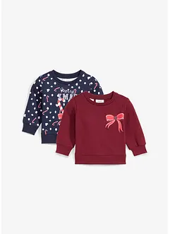 Sweatshirt med julmotiv för bebisar (2-pack), bonprix