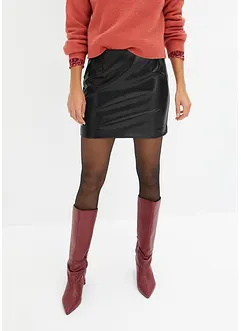 Kort kjol i skinnimitation, bonprix