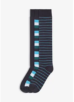 Knästrumpor med mjukt frottéfoder och ekologisk bomull (3-pack), bonprix