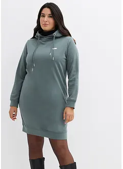 Trikåklänning med luva, bonprix