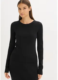 Finstickad tröja av mjuk viskosmix, bonprix