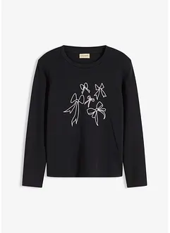 Långärmad topp av ekologisk bomull, bonprix