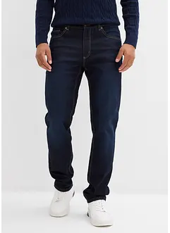 Fodrade jeans, Regular Fit, med mjukt jerseyfoder och resårlinning, bonprix
