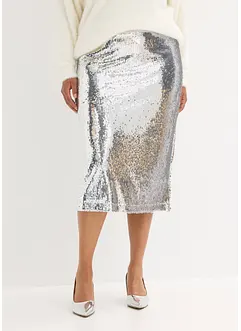 Paljettmidikjol, bonprix