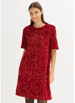 Miniklänning med glansig yta, bonprix