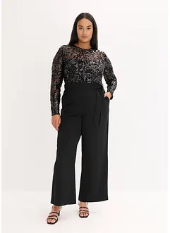 Jumpsuit med paljettbroderi, bonprix