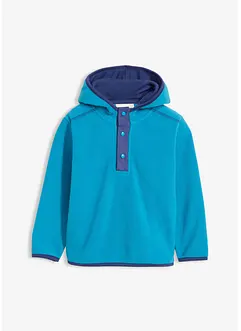 Fleecetröja med huva, bonprix
