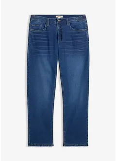 Fodrade jeans med stretch och resårlinning, Straight, bonprix