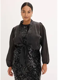 Bolero av tunn tyll med knytdetalj, bonprix