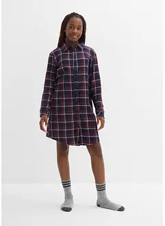 Nattlinne av mjuk flanell med knappslå, bonprix