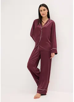 Vävd satinpyjamas, bonprix