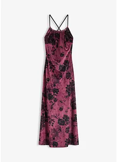 Maxiklänning av glansig sammet, bonprix