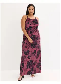 Maxiklänning av glansig sammet, bonprix