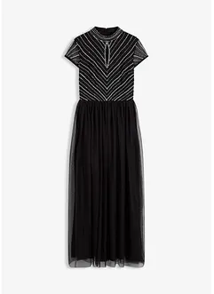 Maxiklänning med pärlbroderi, bonprix