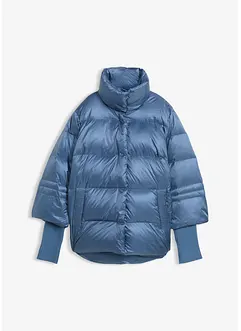 Dunjacka med återvunnet dun och stickade ärmar, bonprix