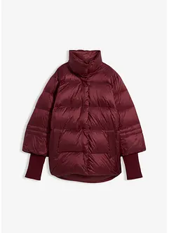 Dunjacka med återvunnet dun och stickade ärmar, bonprix