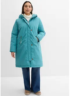 Vinterkappa med teddypäls i huvan, bonprix