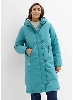 Vinterkappa med teddypäls i huvan, bonprix