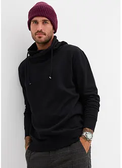 Sweatshirt i ekologisk bomull med sjalkrage, bonprix