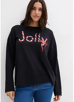 Långärmad topp i ekologisk bomull, bonprix